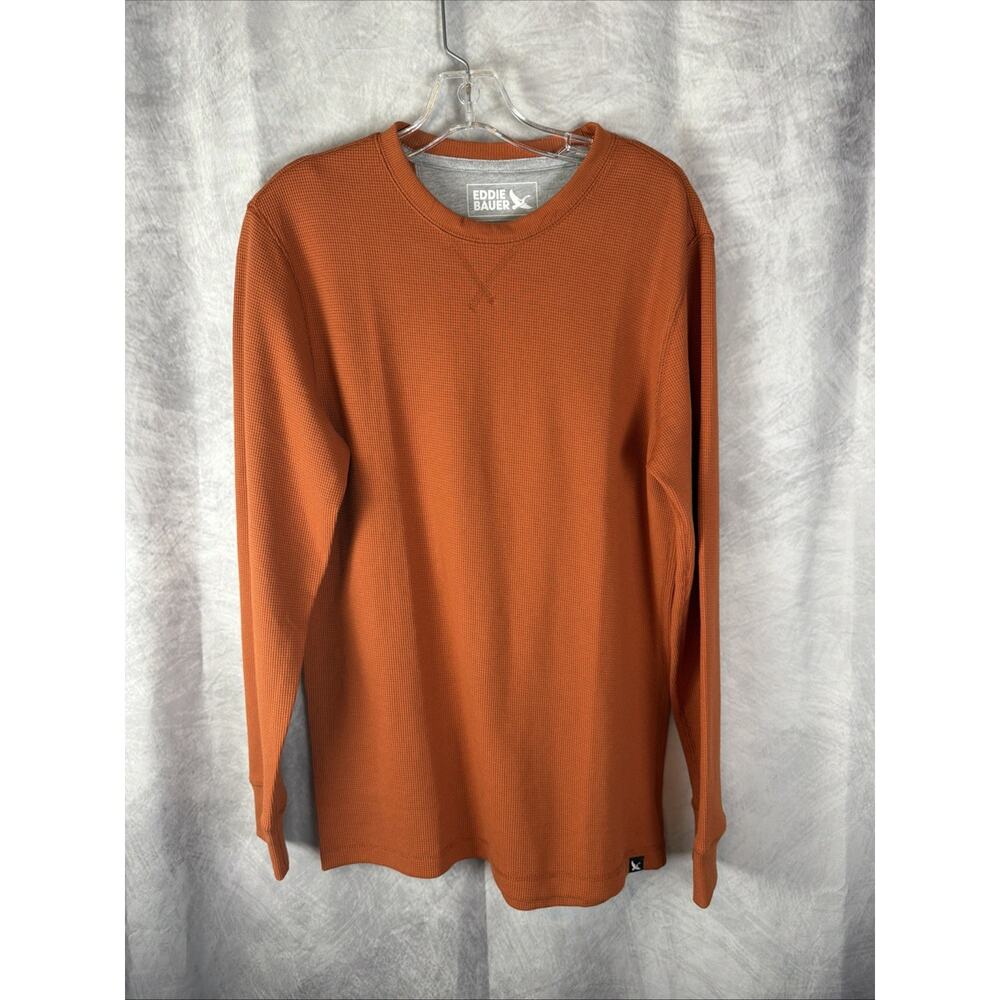 Eddie Bauer Mens Paprika Thermal Crew Neck Long Sleeve Size Small - Picture 2 of 7